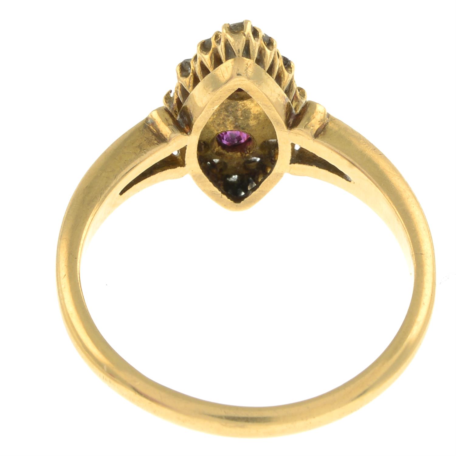 Victorian split pearl, ruby & diamond ring - Image 2 of 2