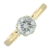 18ct gold diamond single-stone ring