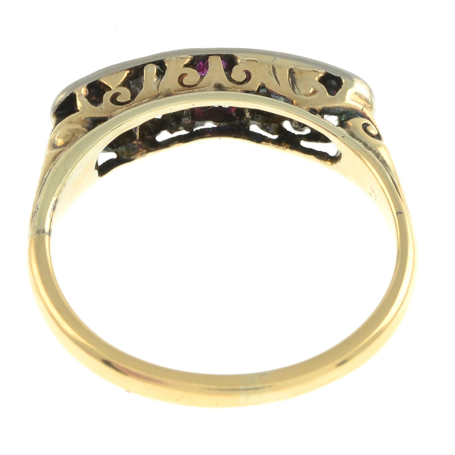 Ruby & diamond five-stone ring - Image 2 of 2
