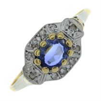 Diamond & sapphire dress ring