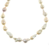 Cultured baroque pearl single-strand necklace