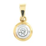 18ct gold diamond pendant