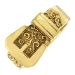9ct gold buckle ring