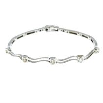 Diamond fancy-link bracelet