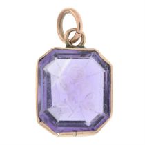 Early 20th century amethyst intaglio pendant