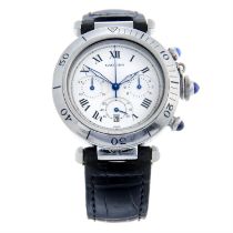 Cartier - a Pasha de Cartier chronograph wrist watch, 38mm