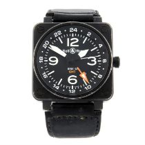 Bell & Ross - a BR01-93 GMT wrist watch, 51x51mm.