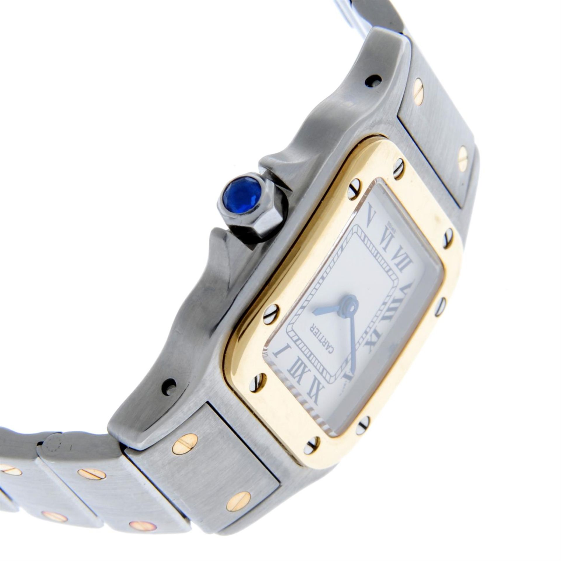 Cartier - a Santos bracelet watch, 23x23mm. - Image 3 of 4