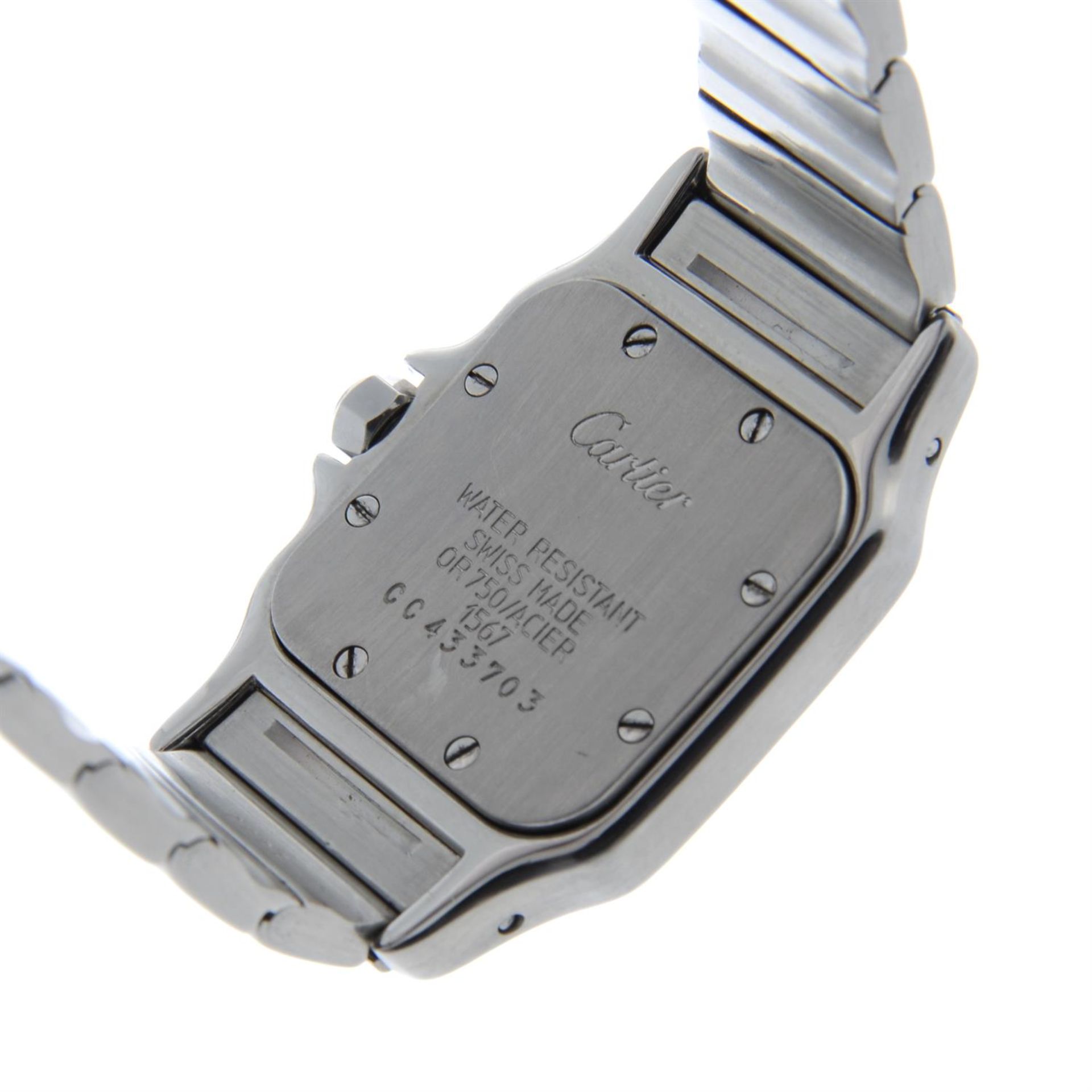 Cartier - a Santos bracelet watch, 23x23mm. - Image 4 of 4