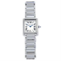 Cartier - a Tank Française bracelet watch, 20mm.