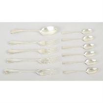 Assorted flatware, including cased examples.