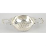 18th century silver lemon or orange strainer.