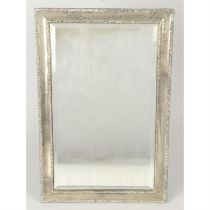 Edwardian silver mounted easel-back mirror.