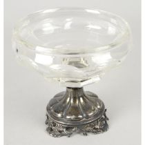 Dutch silver and glass pedestal dish.