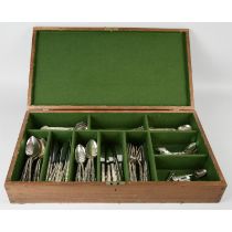 Large quantity of plated flatware & cutlery.