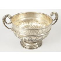 Edwardian silver twin-handled trophy.