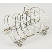 George IV silver toast rack.