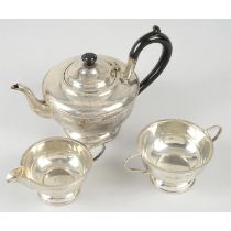 1930's silver three piece tea service.