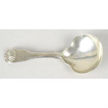 George IV silver caddy spoon.