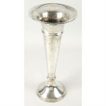 Early 20th century large silver trumpet vase.