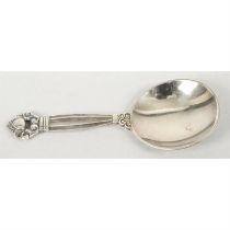 Georg Jensen silver caddy spoon.