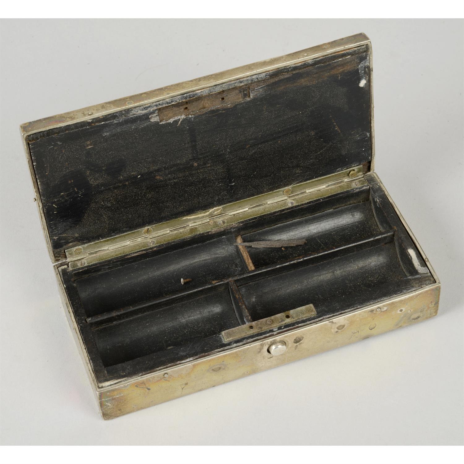 Edwardian silver mounted box, wood lined. - Image 2 of 3