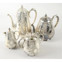 Victorian silver four piece tea and coffee service.