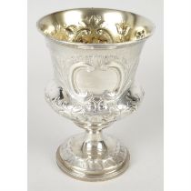 George V silver vase.