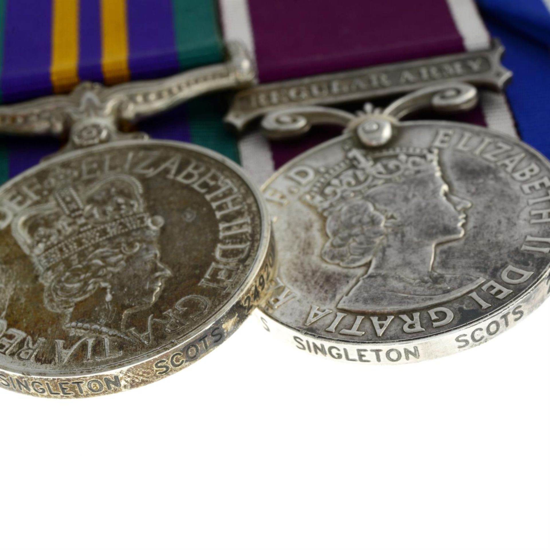 Elizabeth II, a mounted group of ten medals. - Image 2 of 3