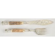 A pair of Victorian fish servers.