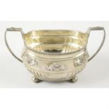 George III silver twin-handled bowl.