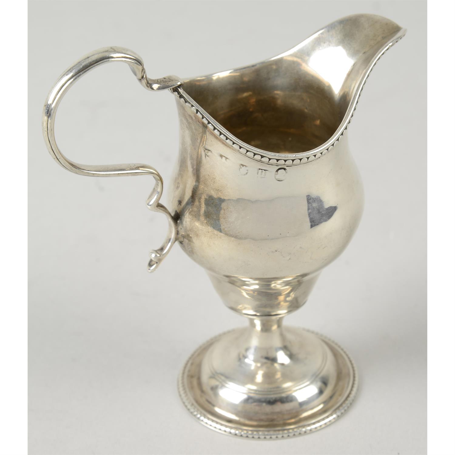 George III silver pedestal cream jug. - Image 2 of 3