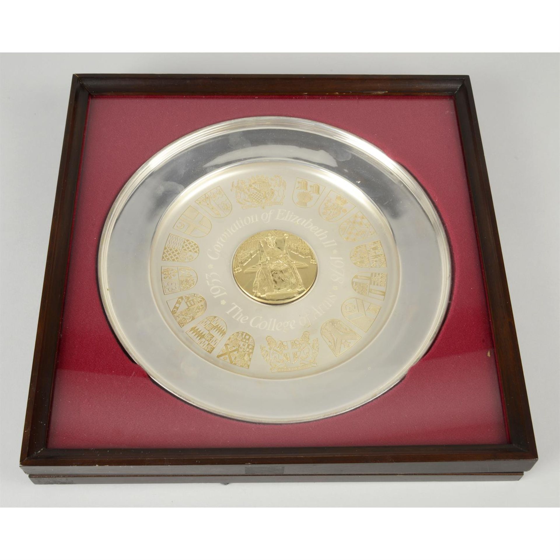 Silver royal commemorative plate.