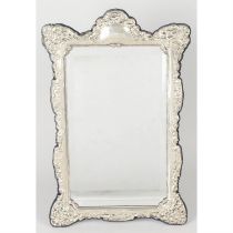 Modern silver mounted easel-back mirror.