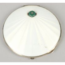 1930's silver & guilloché enamel compact.