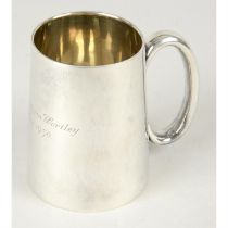 George V silver christening mug.