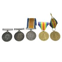 Great War BWM & Victory Medals. (5).