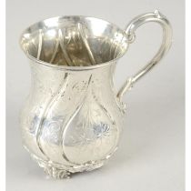 Mid-Victorian silver cream jug. (a.f).