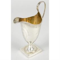 George III silver pedestal cream jug by Hester Bateman.