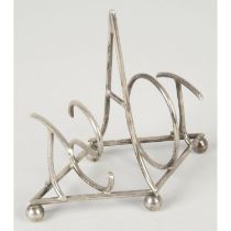 Edwardian silver toast rack.