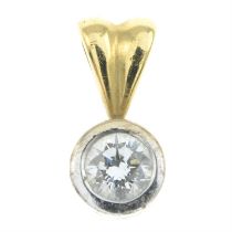 18ct gold diamond pendant