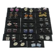 Twenty pairs of cufflinks