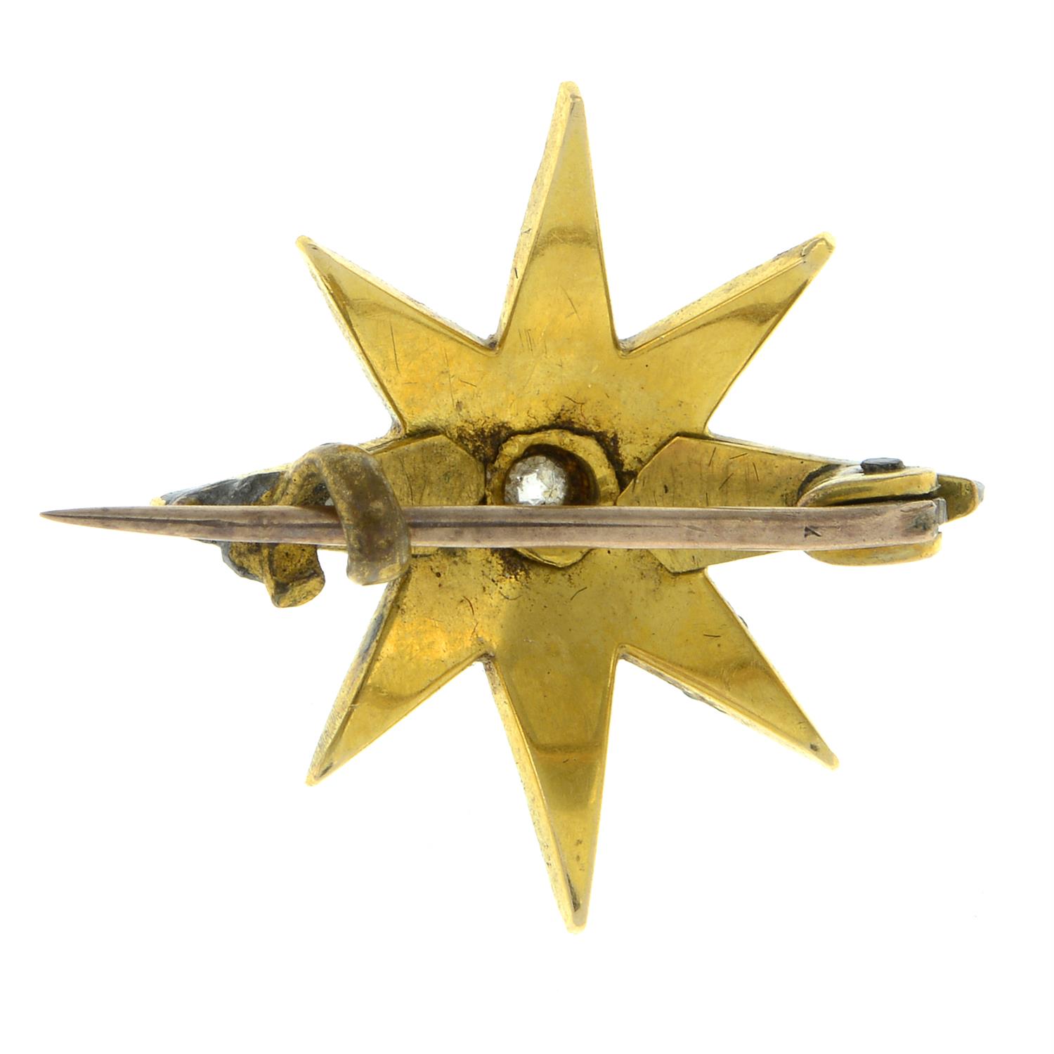 Victorian turquoise & diamond star brooch - Image 2 of 2