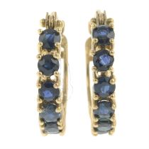 Sapphire hoop earrings