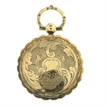 Late 19th century locket pendant, with foliate motif