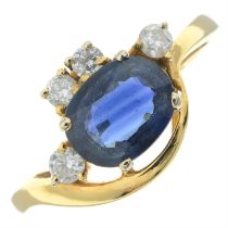 Sapphire & diamond ring