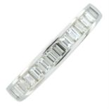 18ct gold diamond half eternity ring