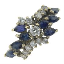 Sapphire & diamond ring, AF