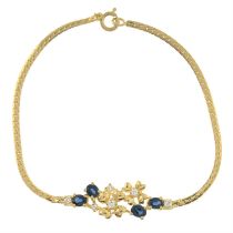 18ct gold sapphire & diamond bracelet