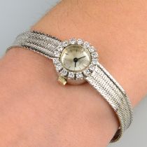 Mid 20th c. 18ct gold diamond watch, signed Zephyr